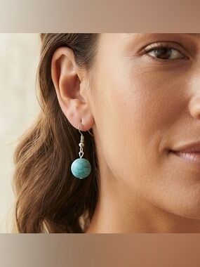 Bohemian Turquoise Bead Dangle Earrings